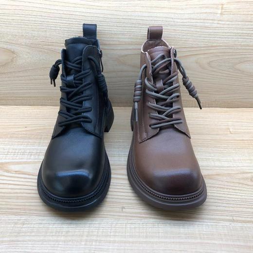 豪行秋冬新品时尚休闲真皮女靴短靴马丁靴23451692专柜正品 商品图3