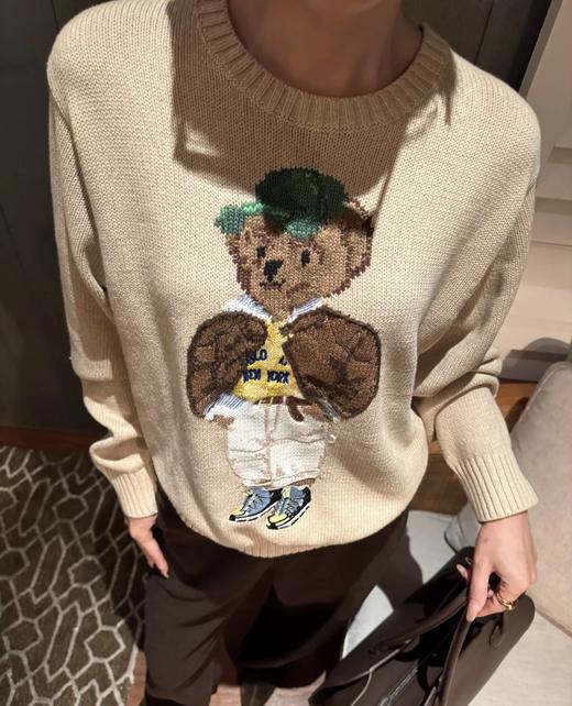 现货 THS-限时 RL马球家 女士 卡通提花时尚小熊仔棉质针织衫 BM3302 商品图0