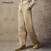 Famecoco双色羊毛梭织简约弯刀裤宽松休闲裤弹力松紧带FAC8GA003 商品缩略图1