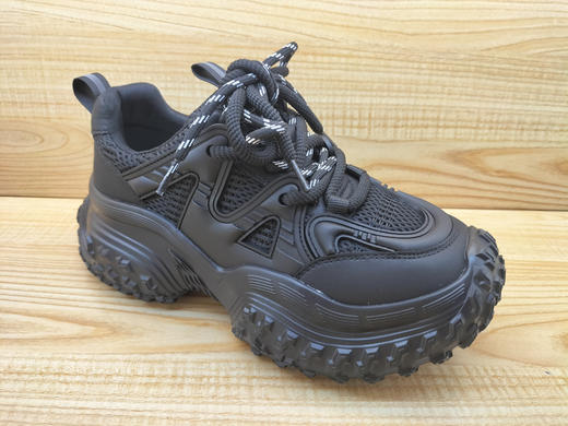 2024秋季新款豪行真皮网面女鞋24377791时尚厚底老爹运动单鞋 商品图1