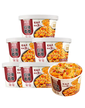 【俊客小店·自提商品】桶装阿宽干拌红油面皮系列【115g麻辣wz】
