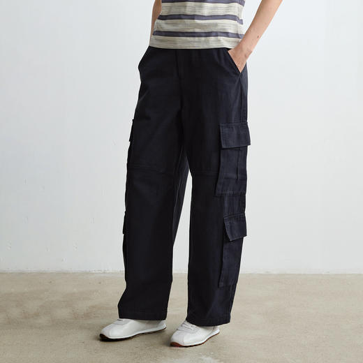 ROMI STUDIO“工装美学”*长绒竹节棉高士线绳染休闲裤 431K0022(现货) 商品图1