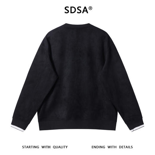 SDSA秋冬新款痞帅男装休闲简约拼接撞色纽扣开衫假两件针织衫毛衣 商品图5