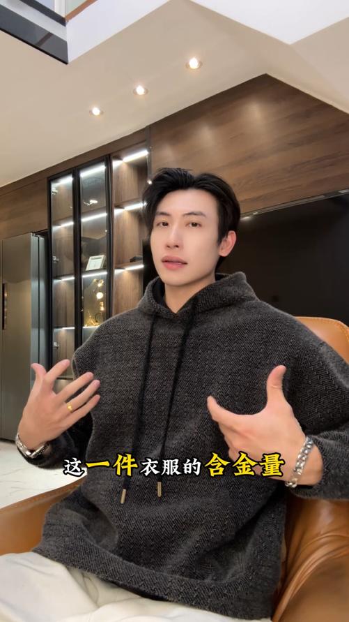 WY1160SDSA男士秋冬新款痞帅男装潮牌绒毛肌理感抽绳连帽卫衣宽松时尚 商品图0