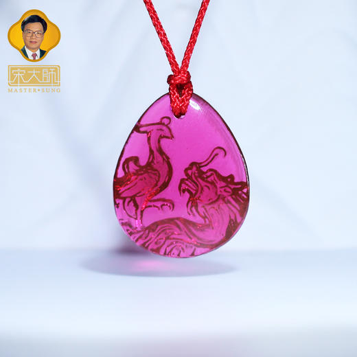 集雅轩宋韶光大师2026年新款鸡 龙凤和鸣 琉璃吊坠礼品 商品图3