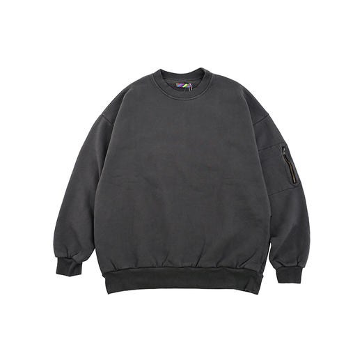 is-ness PIGMENT DYED CREW NECK 成衣染色宽松廓形圆领套头卫衣 商品图4