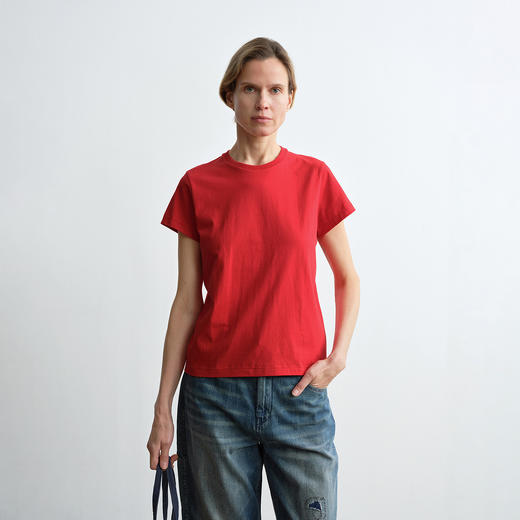 ROMI STUDIO“基础随性”舒适纯棉挺括雾感圆领短袖T恤 RWCSST2864 商品图0