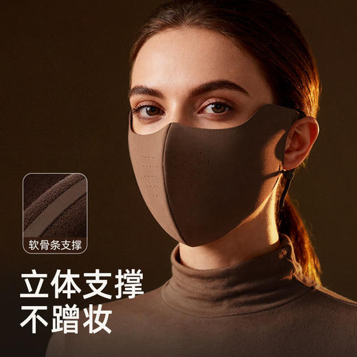 雀说秋冬保暖口罩男女户外骑行防风防寒德绒面罩立体透气护眼角ALDKZ40 商品图3