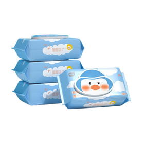 植护 可爱鸭湿厕纸80抽*4包 zh80c04b