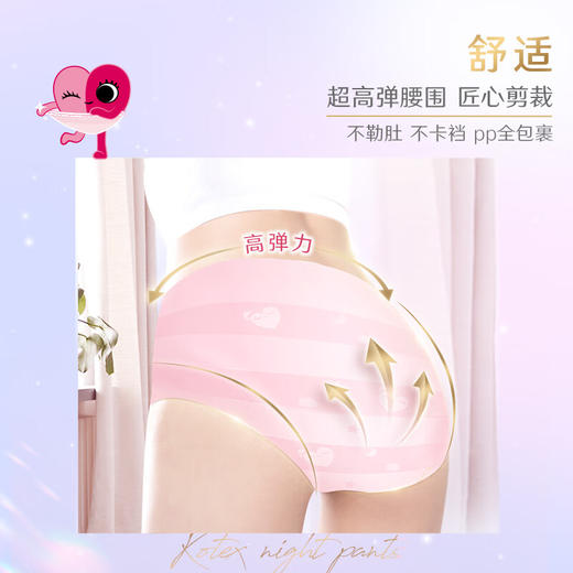 高洁丝 全新升级软心夜安裤M码2条*3包 JOGSXM2T3B 商品图2