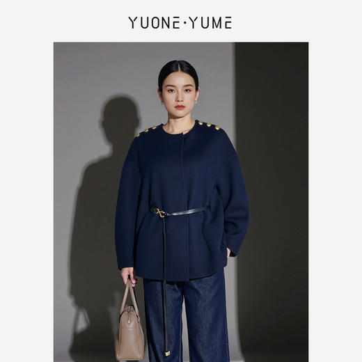 Y5Q09G2190 2穿斗篷式中长款羊绒大衣 RJ005 商品图1