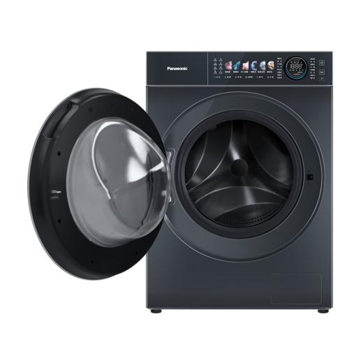 松下 洗衣机 XQG100-S26N 单洗10KG 滚筒 变频 一级能效 LED显示 50.5cm超薄机身 下排水 全自动 钛晶灰 商品图3