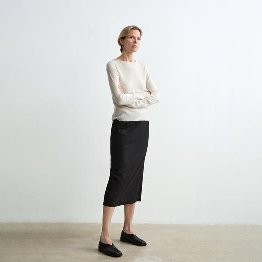 ROMI STUDIO”法式复古“头层水晶羊皮方头浅口平底僧侣鞋23AWS156 商品图0