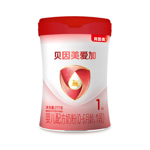 贝因美爱加有机A2婴儿配方奶粉（0-6月龄，1段）277克 商品图0