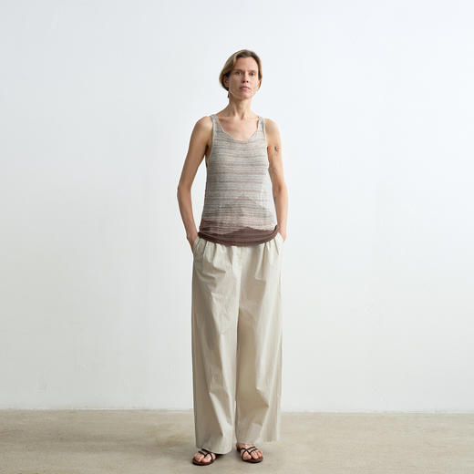 ROMI STUDIO“松弛气息”100%亚麻宽松镂空U领拼接背心 RWCRSJ3973 商品图1