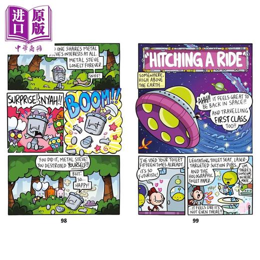 【中商原版】兔子大战猴子11 星际猴子事务 Bunny vs Monkey Intergalactic Monkey Business 英文原版 儿童漫画故事 幽默笑话 商品图2