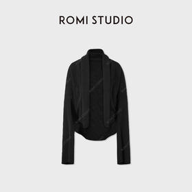 ROMI STUDIO“轻盈舒适”羊绒羊毛混纺细腻垂感开襟毛衫 RWCAS66533