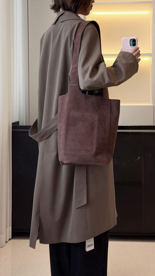 拉夏贝尔/La Chapelle极简高级翻领风衣早秋韩版休闲宽松廓形大衣中长款 商品图7