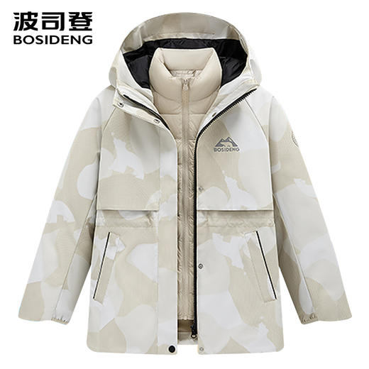 波司登儿童羽绒服内胆防水外套三合一户外保暖软壳轻量旅行2件套T250131342 商品图1