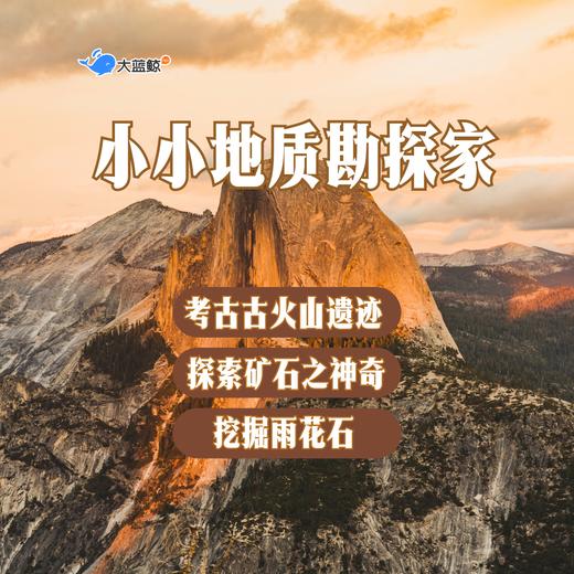 大蓝鲸爱研学|【独立一日营】追踪火山遗迹，挖掘鉴定岩石标本，探秘雨花石，制作mini化石博物馆！ 商品图0