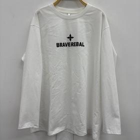 NC圆领字母图案百搭长袖T恤0711（白）秋季153100190321