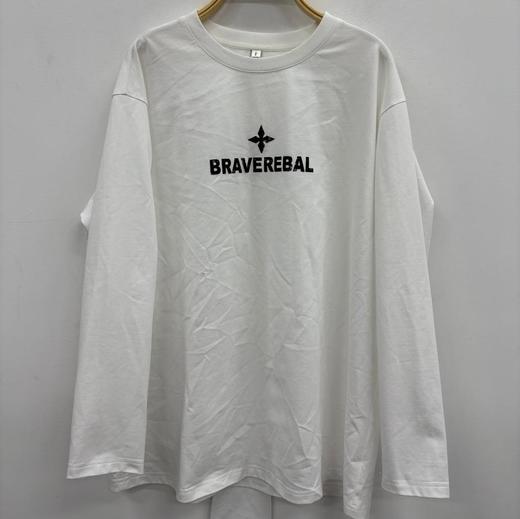 NC圆领字母图案百搭长袖T恤0711（白）秋季153100190321 商品图0