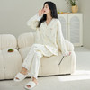 【双旦秒杀】自然醒甜憩女士家居服100%棉长袖长裤圆领开衫睡衣QH（不参与优惠券） 商品缩略图4