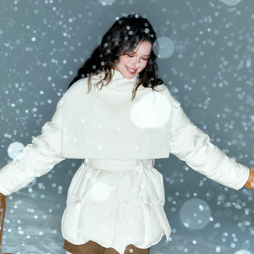 【90白鹅绒】三彩独醒2025冬季新款中长款鹅绒服羽绒服外套F 商品图3