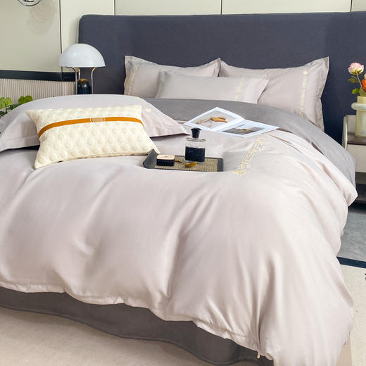 俞兆林 加厚磨毛刺绣四件套2米浅驼色 YZL-24072 商品图3