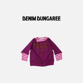 日本DD童装 DENIM DUNGAREE 女童 52 层叠破坏领设计卫衣