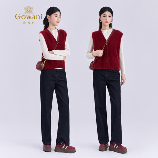 乔万尼2025新品通勤显瘦百搭挺括有型直筒牛仔裤EZ3F168 商品图2