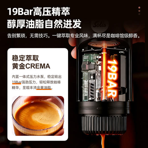 瑞士 Solis/索利斯 1050 便携意式咖啡机 粉和胶囊双用萃取 户外露营 无线充电 轻便便携 商品图2
