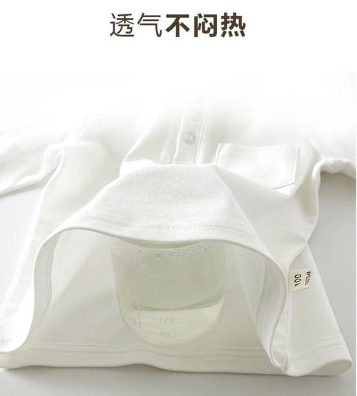 【儿童服饰丨儿童纯色polo衫】选用纯棉面料，亲肤舒适透气，做工精细走线工整，男款POLO领，女款娃娃领，男女款纽扣色做了区分，胸前有小口袋设计，简约百搭，90-170码可选~ 商品图7