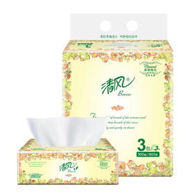 清风 欧院系列抽纸3层100抽3包*1提 B0OY03B-01C