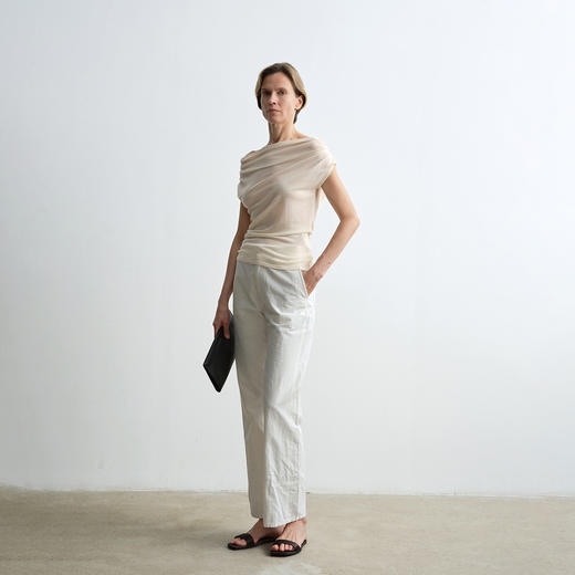 ROMI STUDIO 100%可机洗绵羊毛轻薄软糯无袖针织衫 RWCRSJ3006 商品图2