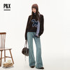 P&X设计师女装2025冬季街头风阔腿加绒牛仔长裤825410164 蓝色 商品缩略图2