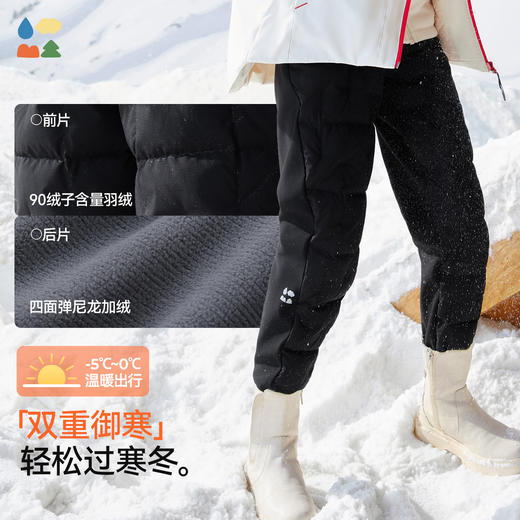 【儿童拼接羽绒裤】森林棠25冬季新品90白鸭绒轻软保暖羽绒裤子81082501 商品图1