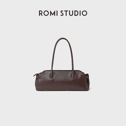ROMI STUDIO 首饰袋 头层牛皮天然纹理气质单肩法棍包RWCAP06619 商品图0