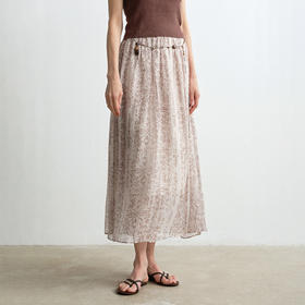 ROMI STUDIO“悠然夏日”桑蚕丝人丝混纺民族印花半身裙 RWCRXJ2724