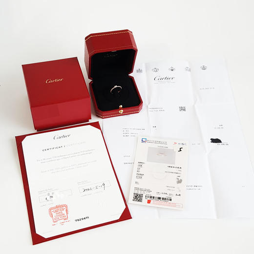 【95新】Cartier卡地亚Etincelle系列B4216750 18K玫瑰金满钻小冰糖方钻Etincelle戒指50号女士081025TJ04现售价：13400 商品图1