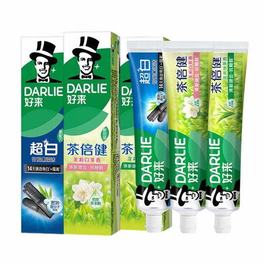 好来 龙井绿茶+茉莉白茶+超白竹炭牙膏共180g*3支 CR-180CMT3 商品图0