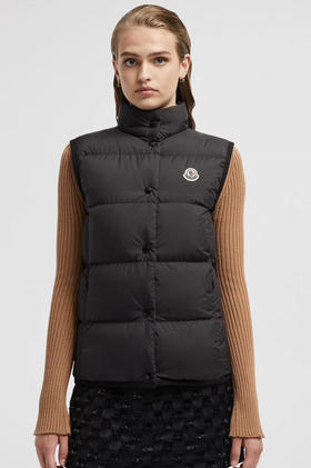 蒙口Badia哑光 轻盈羽绒 厚马甲 粉色 白色 黑色