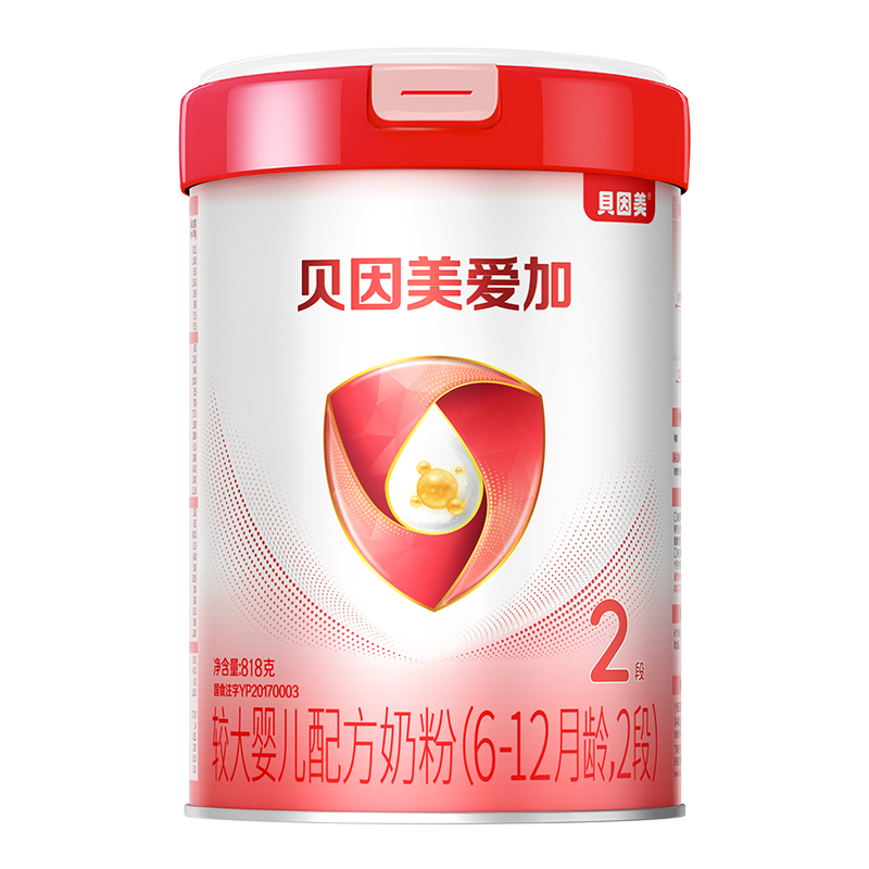贝因美爱加较大婴儿配方奶粉（6-12月龄，2段）818克