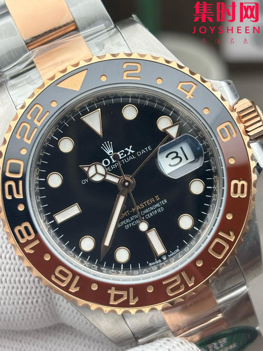 ARF配重版 劳力士格林尼治型GMT 间玫金 沙士圈 配重版 3285机 男士腕表 商品图2