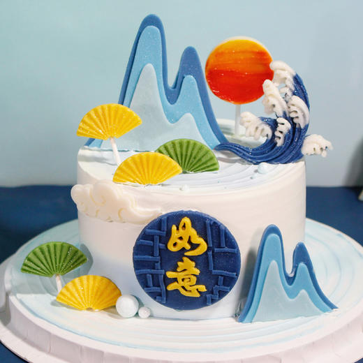 祝寿款【寿山福海】1.8磅 香草奶油芒果夹心口味 商品图4