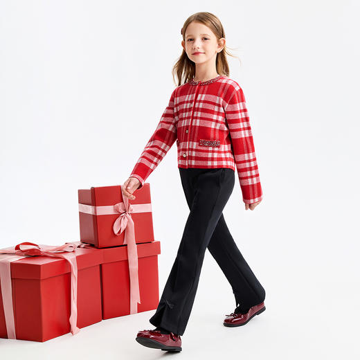 【新年波】女童针织开衫春季新款安奈儿童装EG614506 商品图5