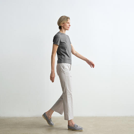 ROMI STUDIO复古花纱棉质圆领短袖T恤/轻柔弹力宽松RW25RSX0133(现货) 商品图2