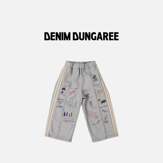日本DD童装 DENIM DUNGAREE 平纹针织 PENNIE 企鹅涂鸦运动长裤 商品图1