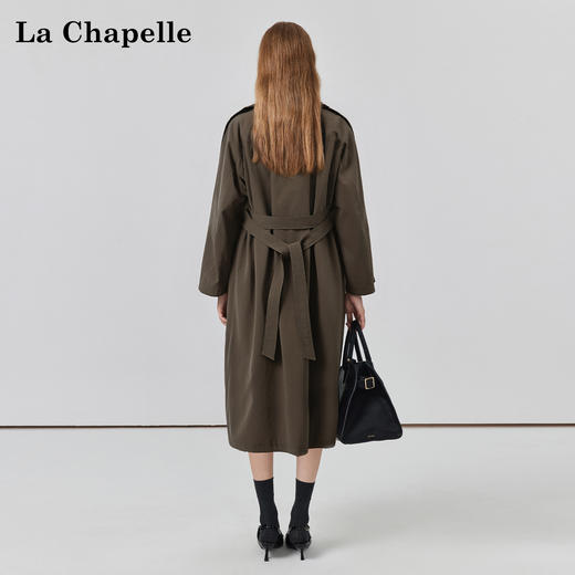 会员福利【100棉！高级气质】拉夏贝尔/La Chapelle极简高级感气质外套早秋全棉挺括有型长款风衣 商品图4