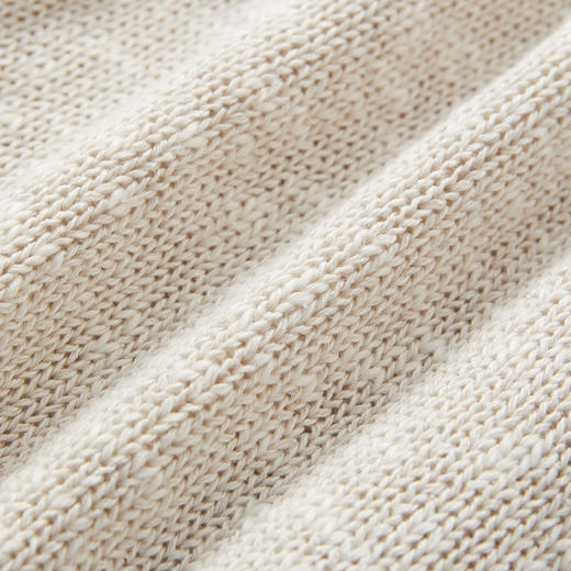 ROMI STUDIO 康宝莱桑蚕丝亚麻棉混纺轻薄卷边圆领开衫RWCRST4129 商品图6